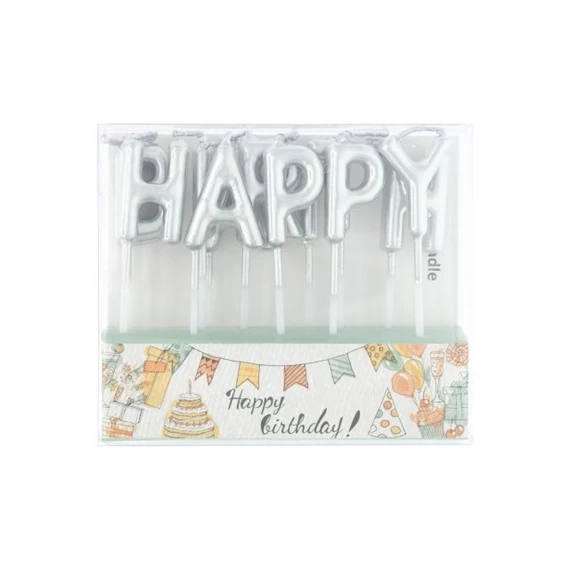 Szülinapi gyertya "Happy Birthday" 2,5 cm S/13