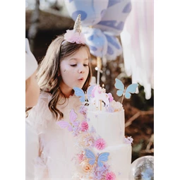 Szülinapi gyertya unikornis, 9 cm, vegyes