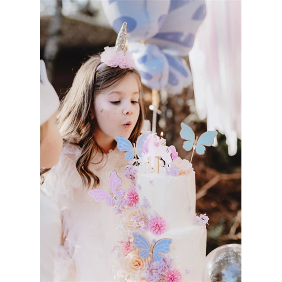 Szülinapi gyertya unikornis, 9 cm, vegyes