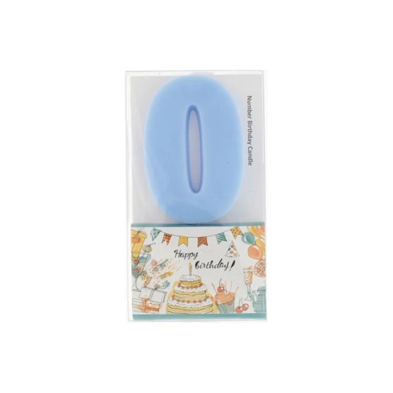 Szülinapi számgyertya 0-ás 6 cm