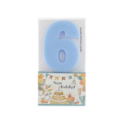 Szülinapi számgyertya 6-os 6 cm
