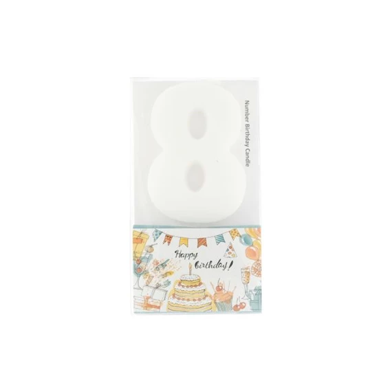 Szülinapi számgyertya 8-as 6 cm