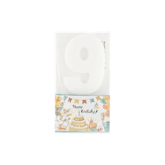 Szülinapi számgyertya 9-es 6 cm