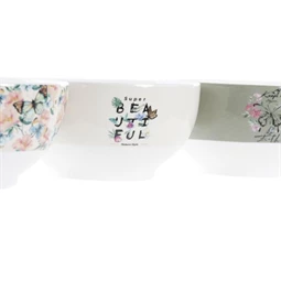 Tál pillangós 14x14x7 cm 520 ml 3 féle