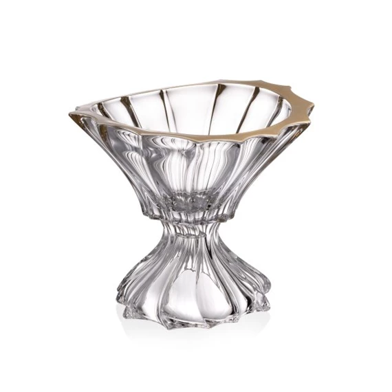 Tál talpas PLANTICA arany szegéllyel 22 cm