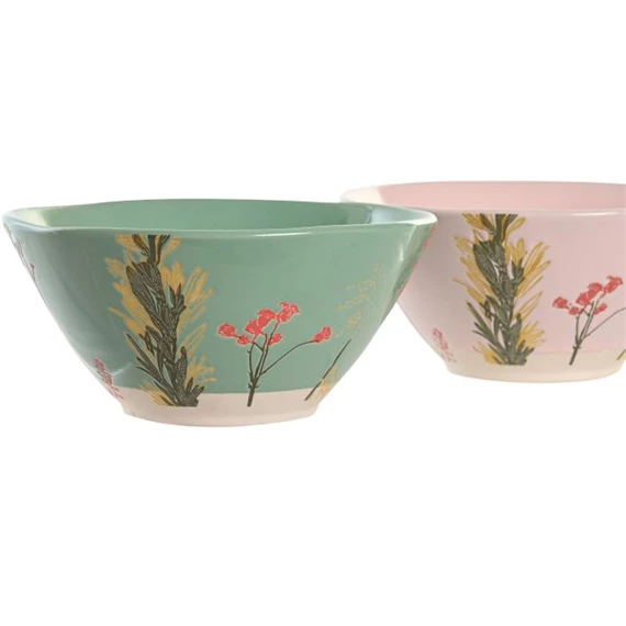 Tál virágos, vésett 16x16x7,4 cm 2 féle