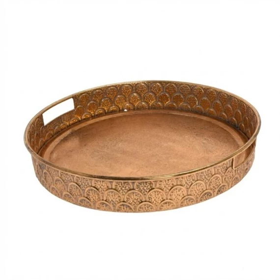 Tálca kerek, füllel L 48x8 cm