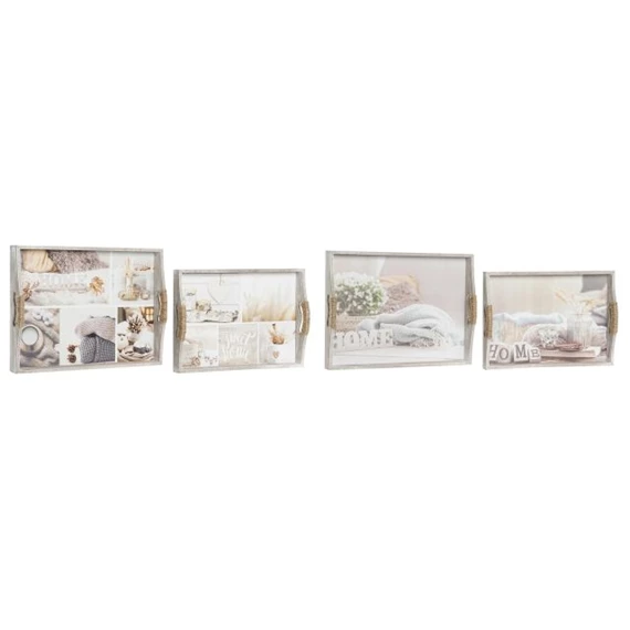 Tálca szett "HOME" felirattal 40x30x6 cm 2 féle S/2