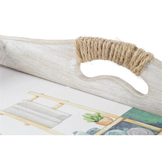 Tálca szett növény mintás 40x30x6 cm 2 féle S/2