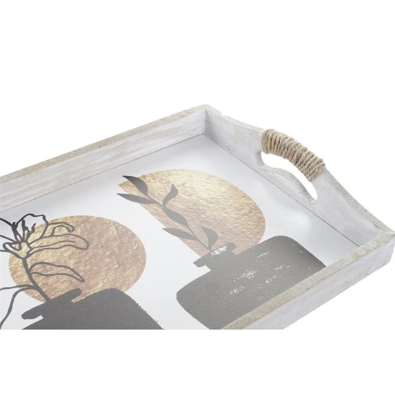 Tálca szett váza mintás 40x30x6 cm 2 féle S/2