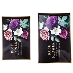 Tálca virágos 46x30x4 cm S/2