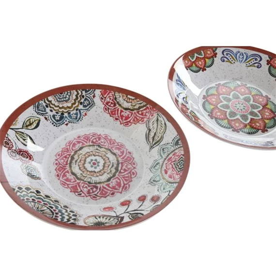 Tányér Mandala mintás 22,8x22,8x3,6 cm 2 féle