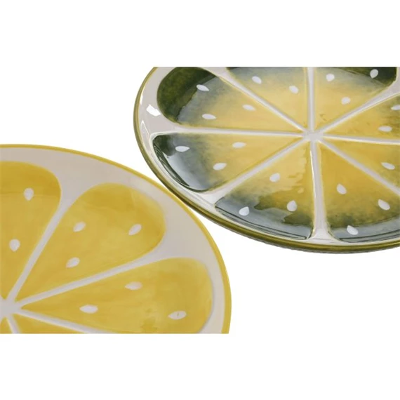 Tányér citrom mintás 28x28x3 cm 2 féle