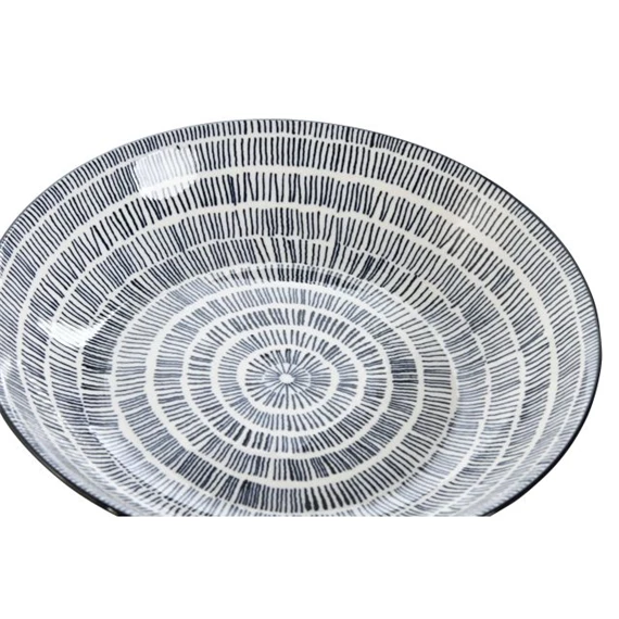 Tányér szett mintás 20x20x4 cm S/4