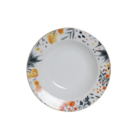 Tányér virágos 21,5x21,5x3,5 cm 2 féle