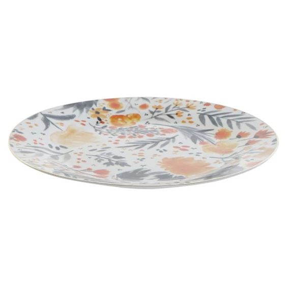 Tányér virágos 27x27x2,5 cm 2 féle