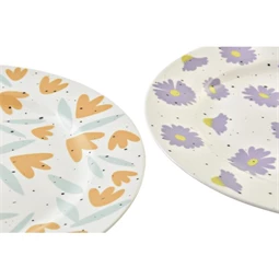 Tányér virágos 27x27x2 cm 4 féle