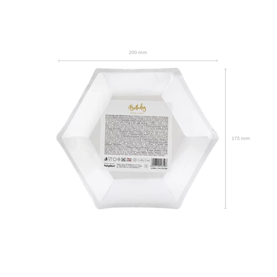 Papírtányér 30. születésnap arany 20 cm S/6