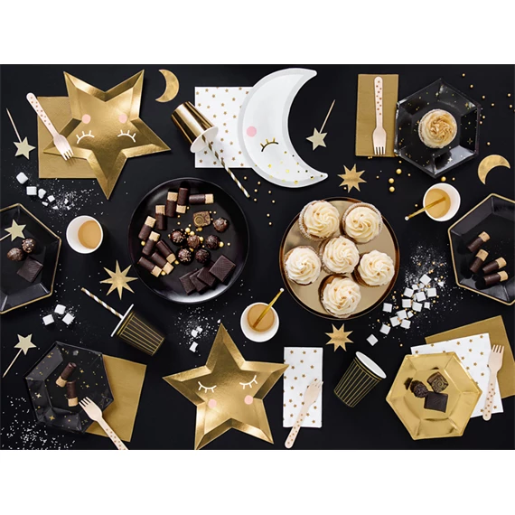 Papírtányér let`s celebrate fekete 23 cm S/6