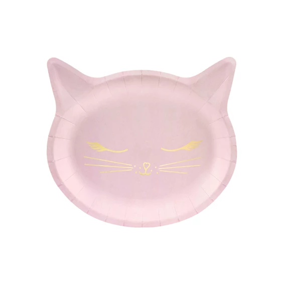 Papírtányér macska 22x20 cm S/6