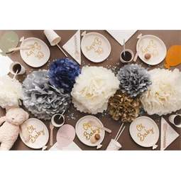 Papírtányér oh baby, mix, 17,5x22 cm S/6