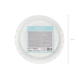 Papírtányér világoskék 18 cm S/6