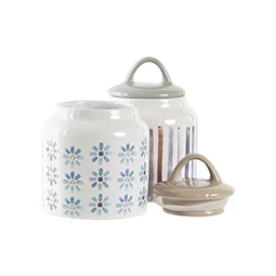 Tároló afrikai mintás 11x11x16 cm 2 féle