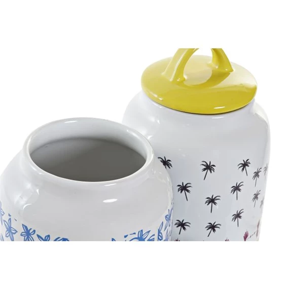 Tároló afrikai mintás 11x11x19 cm 2 féle