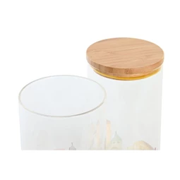 Tároló házakkal 10x10x22 cm 1400 ml 2 féle