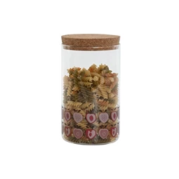 Tárolóedény gyümölcs mintás 1 L 10x10x17 cm 4 féle