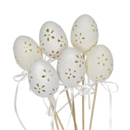 Tojás csipke mintával, betűzős 10 cm S/6