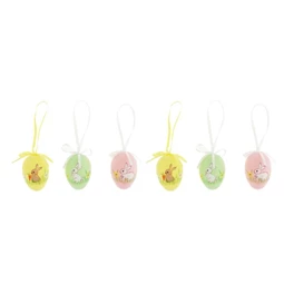 Tojás nyúllal, akasztós 4,5x4,5x35 cm S/6