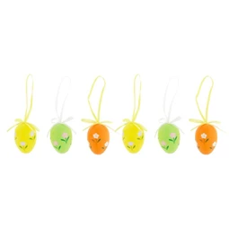 Tojás virággal, akasztós 4,5x4,5x35 cm S/6