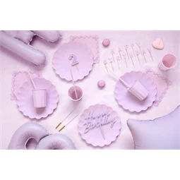 Tortadísz boldog születésnapot akril 16,5 cm lila