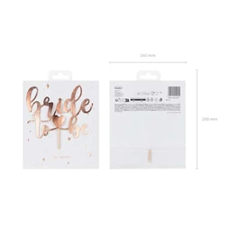 Tortadísz bride to be 17,5 cm rózsaarany