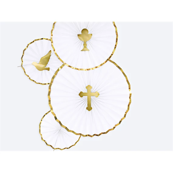 Tortadísz elsőáldozás arany 31,5 cm S/6