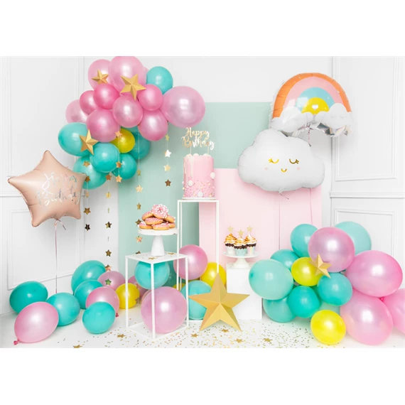 Tortadísz happy birthday arany 22,5 cm