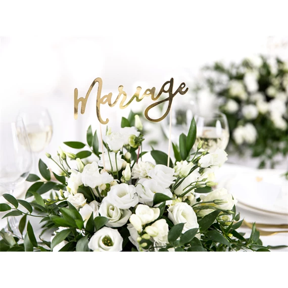 Tortadísz házasság arany 22,5 cm