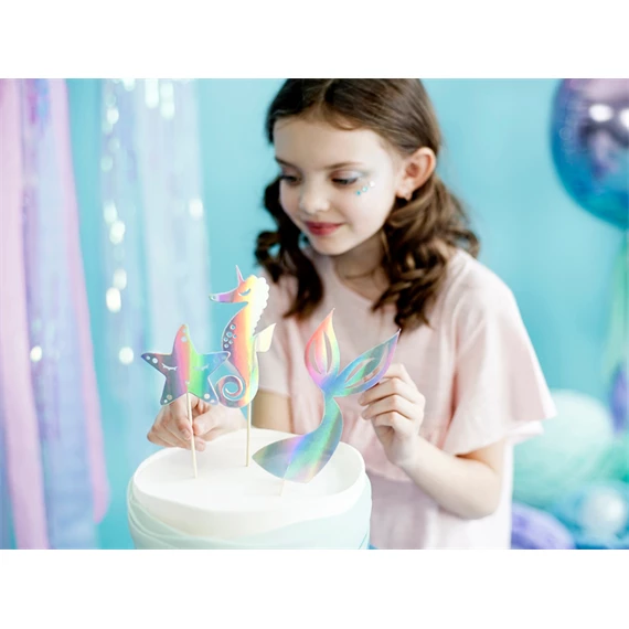 Tortadísz sellő irizáló 24,5 cm S/3