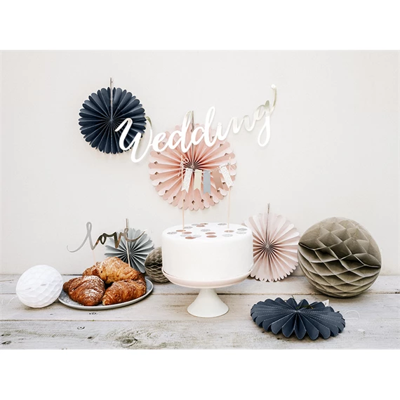 Tortadísz szerelem ezüst 17 cm