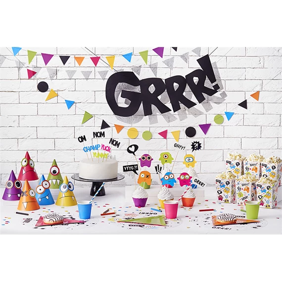 Tortadísz szörnyek - beszédbuborékok 13-21,5 cm S/6