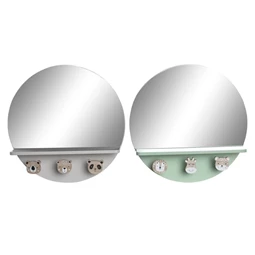 Tükör polccal, állatos, akasztós 35x9x35 cm 2 féle