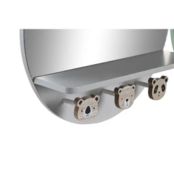 Tükör polccal, állatos, akasztós 35x9x35 cm 2 féle