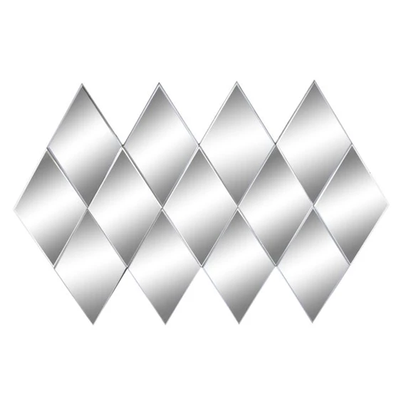 Tükör rombusz alakú, füstös 120x2x80 cm