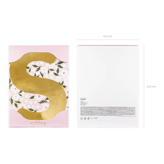 Tükör s betű arany 42x61 cm