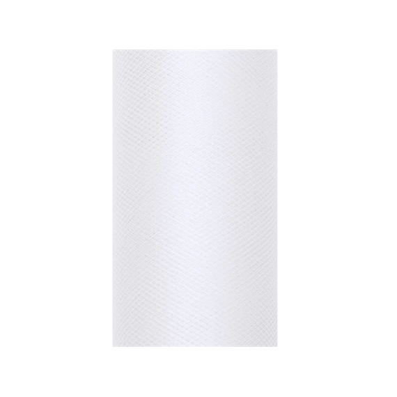 Tüll sima fehér 0,8 cm x 20m
