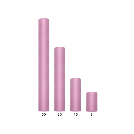 Tüll sima púderrózsaszín 0,3 cm x 9 m