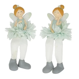 Tündér virágszoknyában, lógólábú 6x4,5x8,5 cm 2 féle