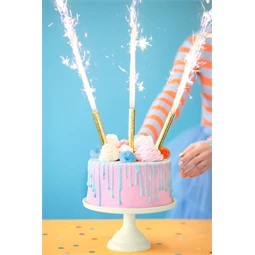 Tűzijáték tortához arany 12 cm S/4