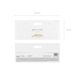 Ültetőkártyák tollak arany 10,5x3 cm S/10